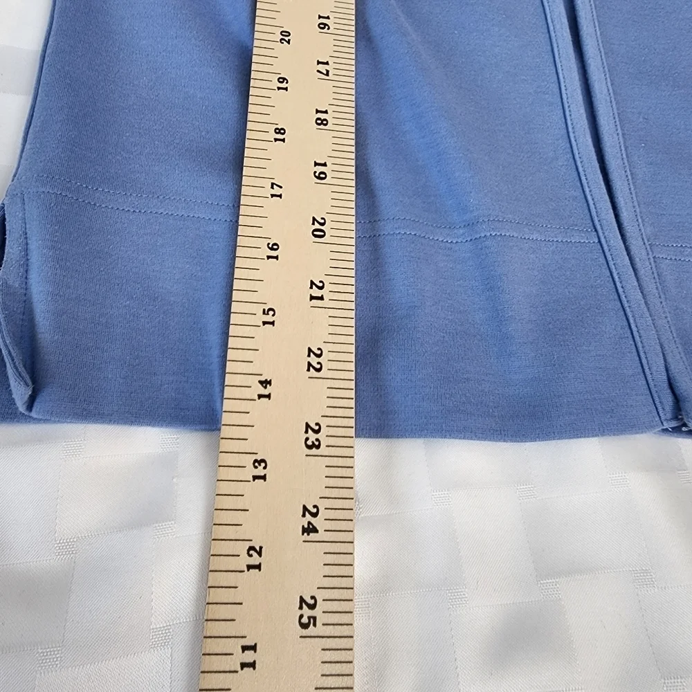 L.L.Bean Blue Round Neck Long Sleeve Open Cotton Women's Cardigan Size M